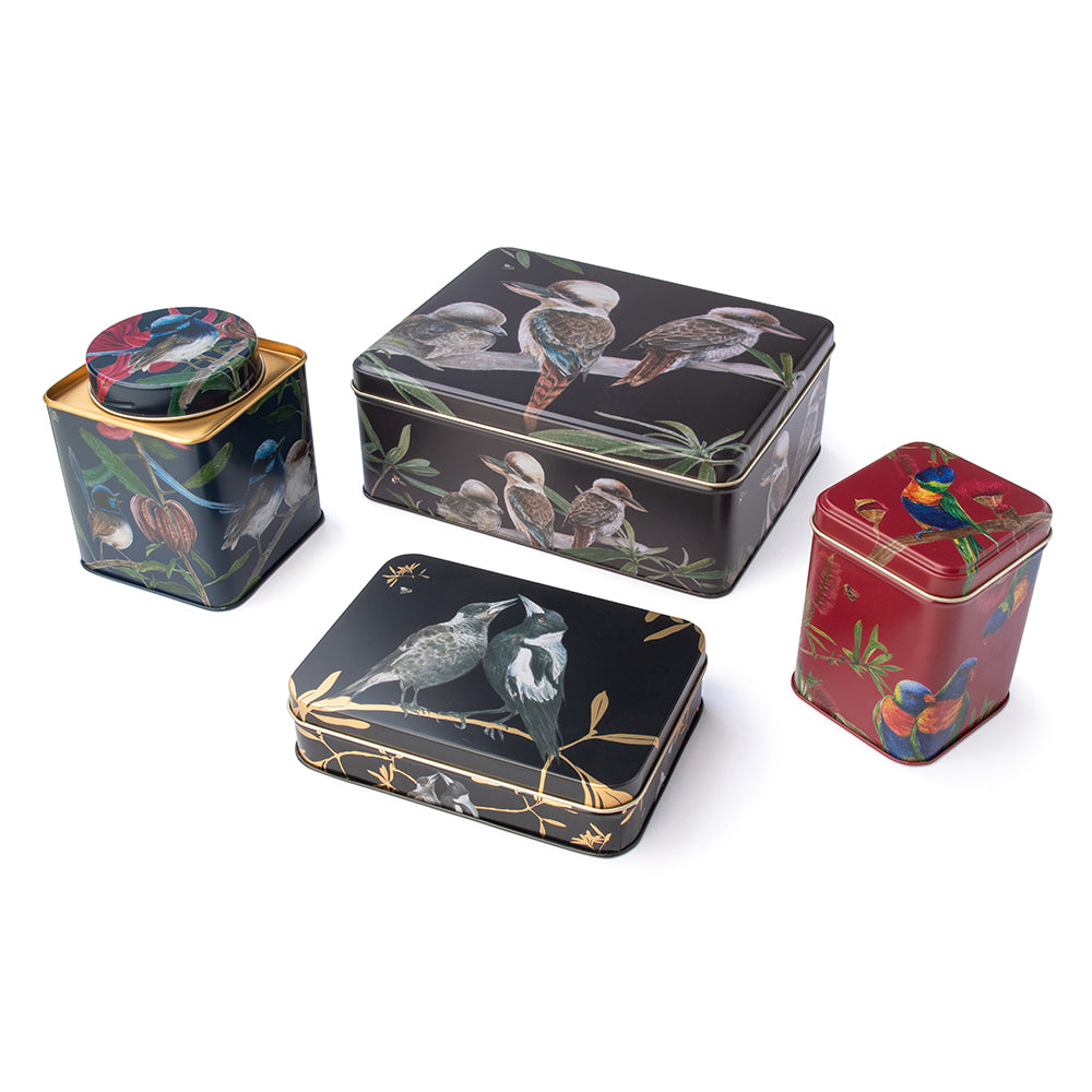 Australian Birds Blue Wren Small Tea Caddy