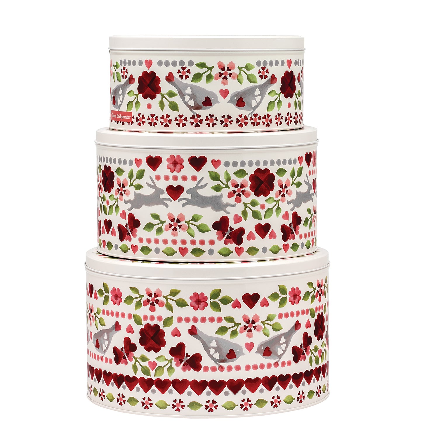 Emma Bridgewater Love Birds Round Set Of 3 Cake Tins