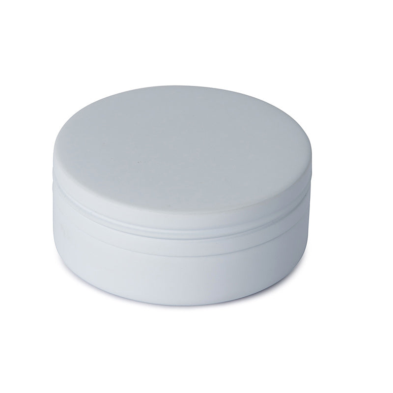 Matte White Small Round Screw Top Tin