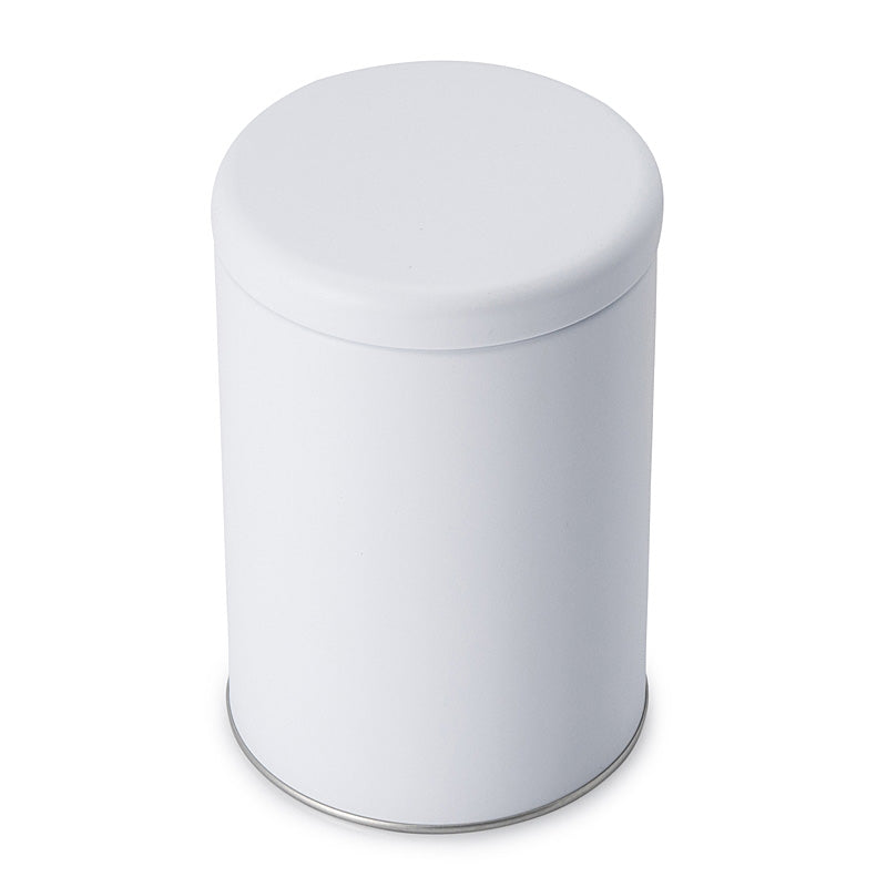 Matte White Cylinder Plastic Ring Tin