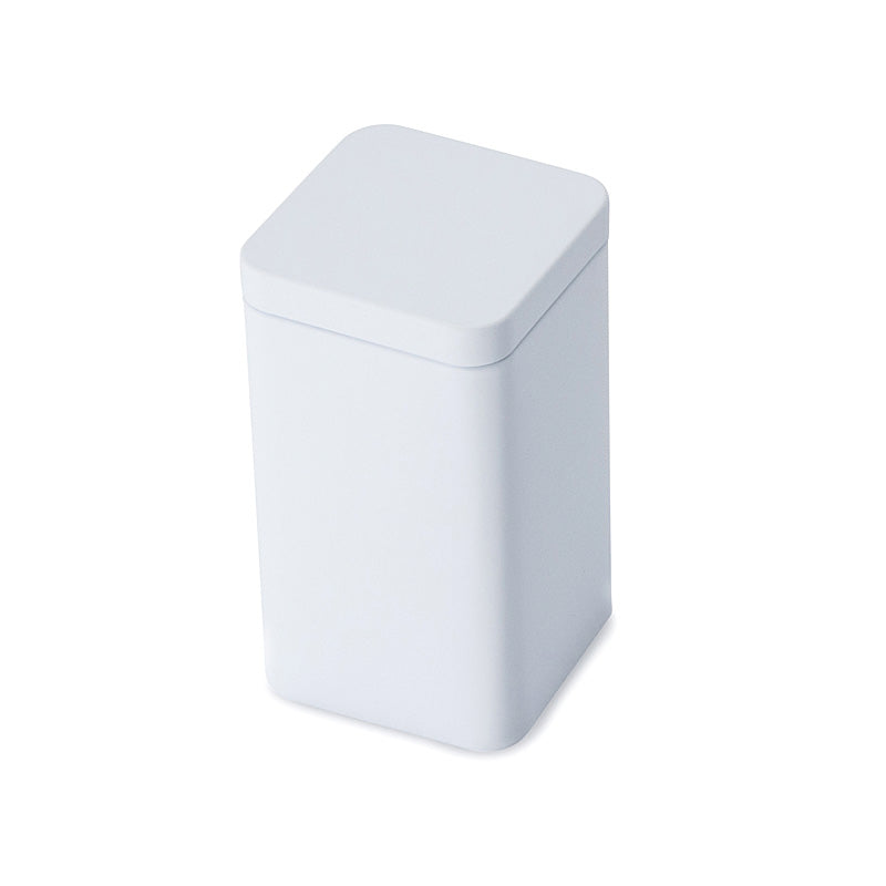 Matte White Medium Square Plug Lid Tin