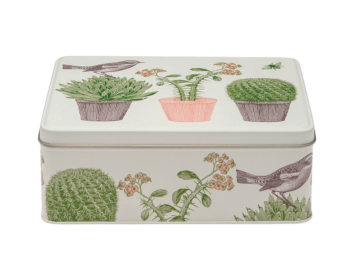 Thornback & Peel Cactus & Birds Rectangle Biscuit Tin