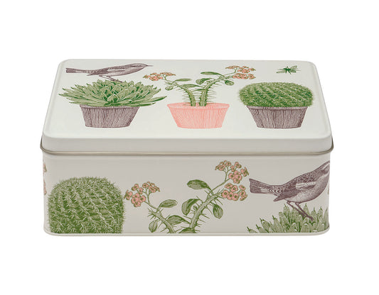 Thornback & Peel Cactus & Birds Rectangle Biscuit Tin