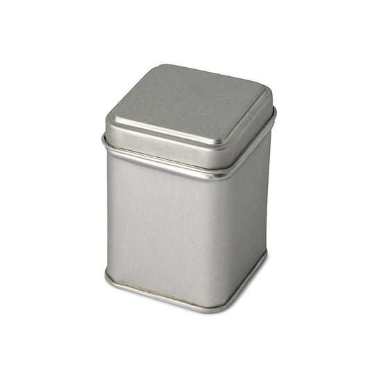 Matte Silver Small Square Tin