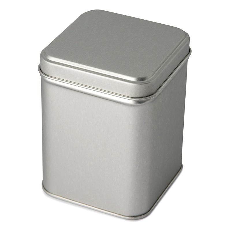 Matte Silver Large Square Tin