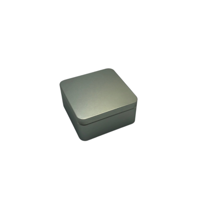 Matte Silver Mini Flat Square Plug Lid