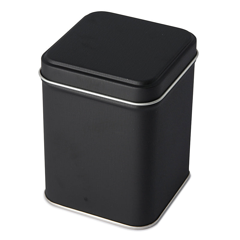 Matte Black Large Square Tin