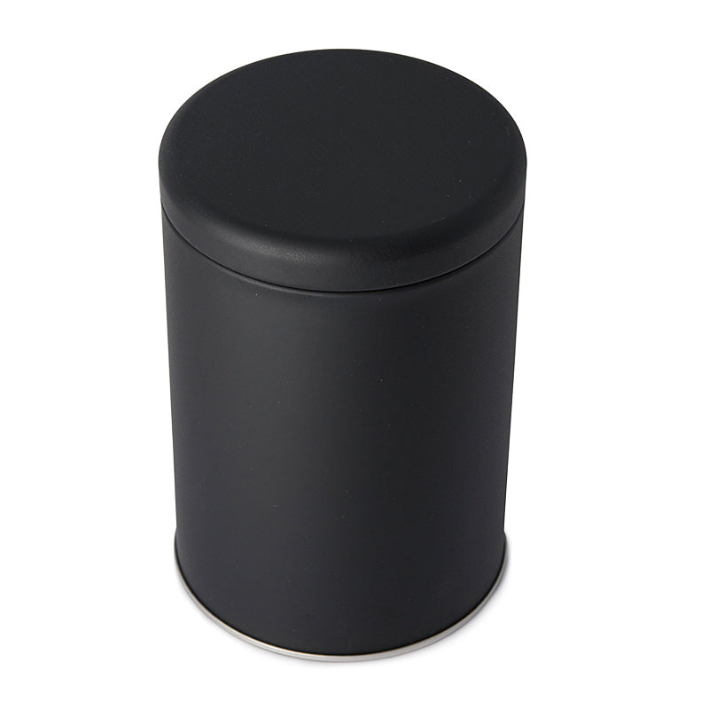 Matte Black Cylinder Plastic Ring Tin